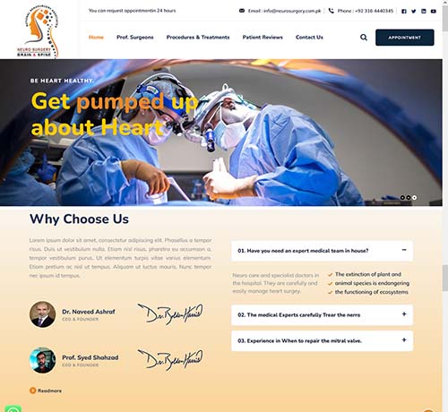 neurosurgeon - dr naveed website designing company